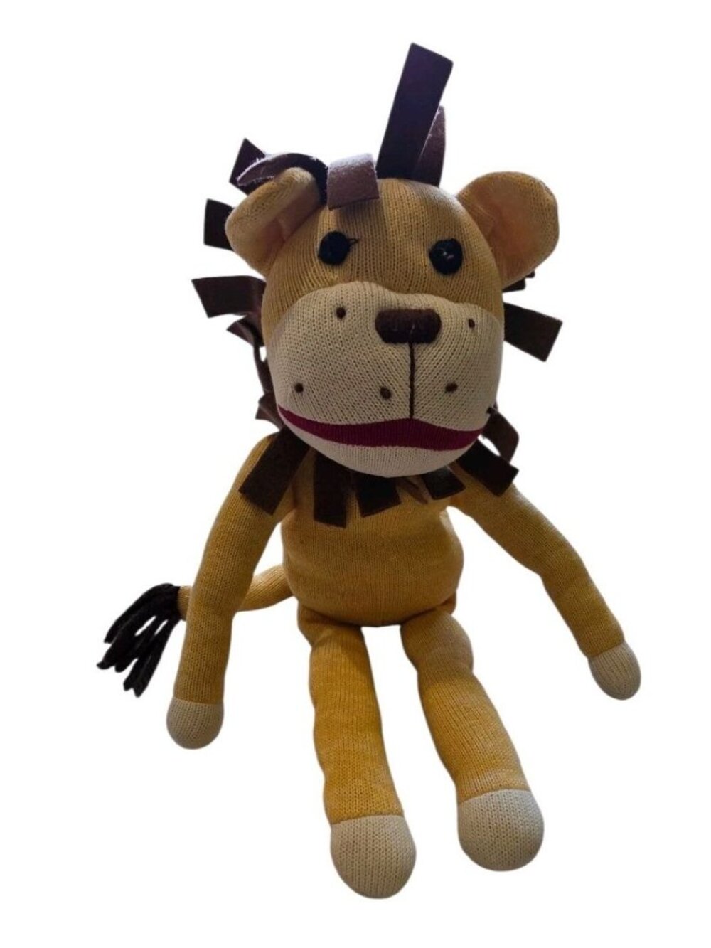 World Market Sock Lion Weighted 2006 Stuffed Animal Plush Toy